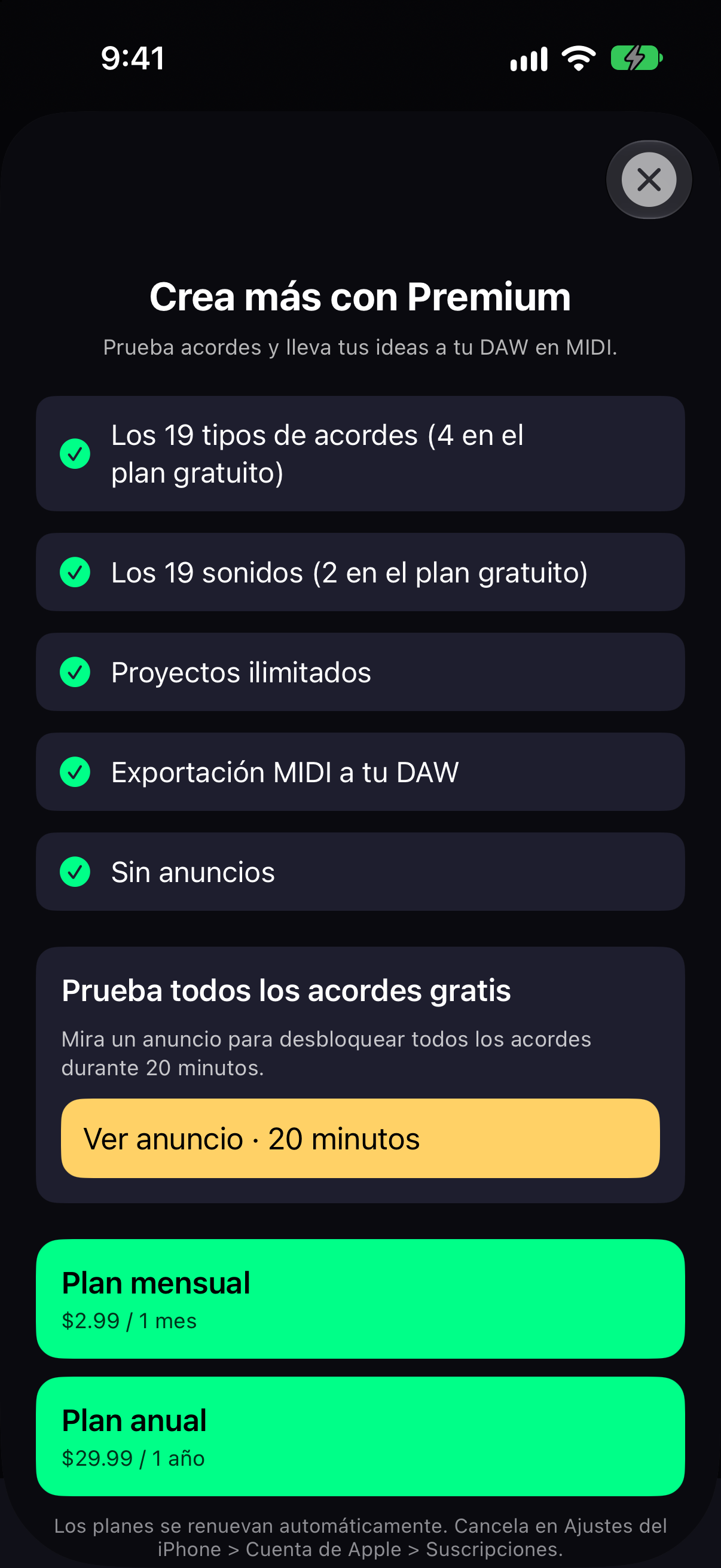 Capturas de la app